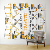 Modern Construction Simple Kid's Birthday Wandkleed (In Situ (horizontaal))