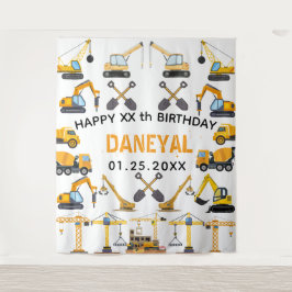 Modern Construction Simple Kid's Birthday Wandkleed