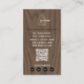 Modern Construction Wood Home Building Lux Visitekaartje (Achterkant)