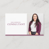 Modern Consultant Professional Photo Visitekaartje (Voorkant)