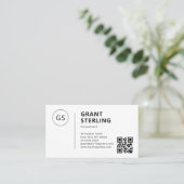 Modern Consultant QR Code Company Logo Visitekaartje (Staand voorkant)