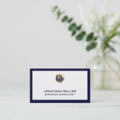 Modern Consultant Visitekaartje | marineblauw Lijs (Staand voorkant)
