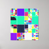 Modern Contemporary Bauhaus Geometric Pattern  Canvas Afdruk (Voorkant)