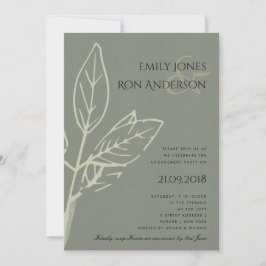 MODERN CONTEMPORARY GRAY KRAFT LEAVES VERLOVING KAART