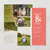 Modern Contemporary Save the Date Photo Briefkaart (Voorkant / Achterkant)