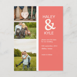 Modern Contemporary Save the Date Photo Briefkaart