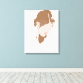 Modern Contour Portret Canvas Afdruk (Insitu (Houten vloer))