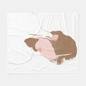 Modern Contour Portret Fleece Deken (Voorkant (Horizontaal))