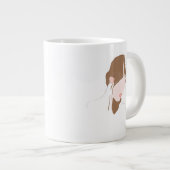 Modern Contour Portret Grote Koffiekop (Voorkant rechts)