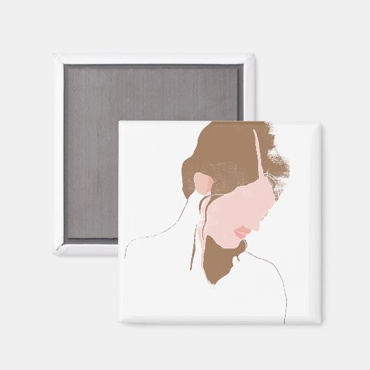 Modern Contour Portret Magneet (Voorkant / Achterkant)