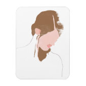 Modern Contour Portret Magneet (Verticaal)