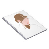 Modern Contour Portret Notitieboek (Rechterzijde)