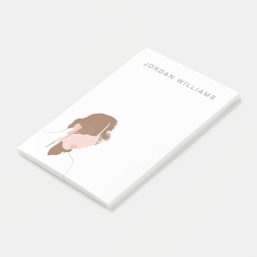 Modern Contour Portret Post-it® Notes (Schuin)