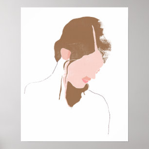 Modern Contour Portret Poster