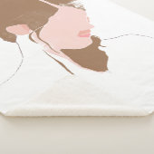 Modern Contour Portret Sherpa Deken (3/4)