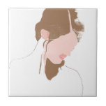 Modern Contour Portret Tegeltje<br><div class="desc">Modern Contour Portret III van June Erica Vess. | 142050 GG</div>