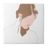 Modern Contour Portret Tegeltje (Voorkant)