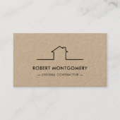 Modern Contractor Construction QR Code Visitekaartje (Voorkant)