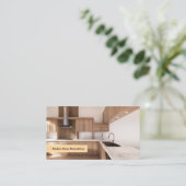 Modern Contractor - Sleek Kitchen & Construction Visitekaartje (Staand voorkant)