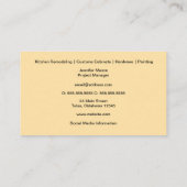 Modern Contractor - Sleek Kitchen & Construction Visitekaartje (Achterkant)