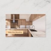 Modern Contractor - Sleek Kitchen & Construction Visitekaartje (Voorkant)