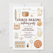 Modern Cookie Bakken Verjaardagsfeest Kaart (Voorkant)