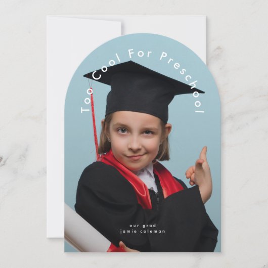 Modern COOL 4 SCHOOL foto afstudeerder boogaankond Kaart (Voorkant)