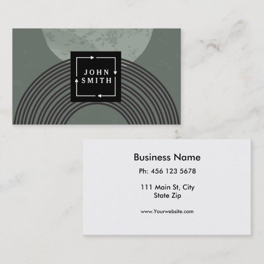 Modern Cool Abstract Art Visitekaartje (Voorkant / Achterkant)