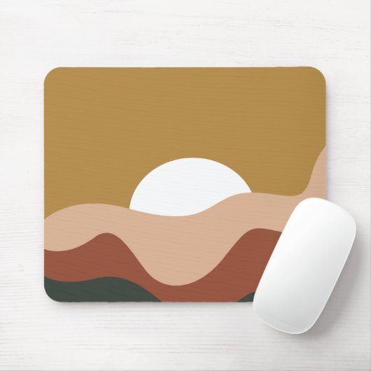 Modern Cool abstract Bourgogne en bruin Abstract Muismat (Met muis)