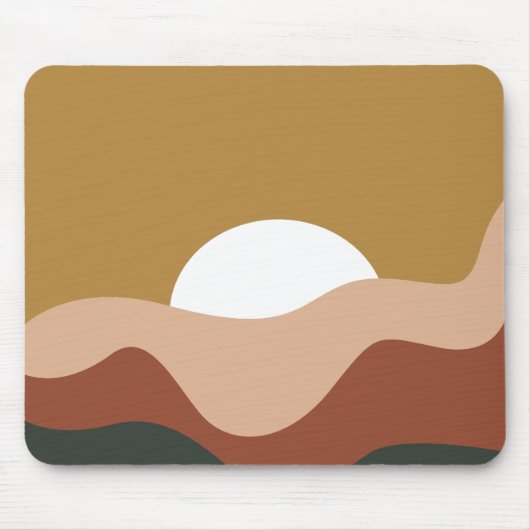 Modern Cool abstract Bourgogne en bruin Abstract Muismat (Voorkant)