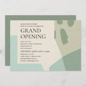 MODERN COOL ABSTRACTE ART AQUA BLUE GRAND OPENING KAART (Voorkant / Achterkant)