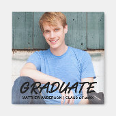 Modern Cool Afstuderen Announement Photo Square Magneet (Voorkant)
