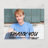 Modern Cool Afstuderen Bedankt Foto Aankondigingskaart (Voorkant)