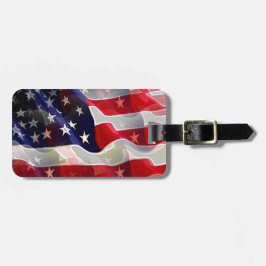 Modern Cool American Flag Bagagelabel (Voorkant horizontaal)