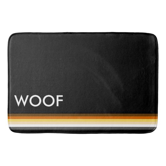 Modern Cool and Elegant Gay Beer Pride Flag WOOF Badmat (Voorkant)