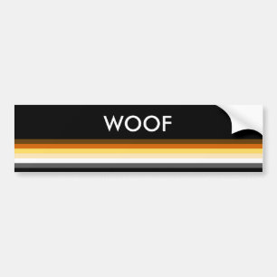 Modern Cool and Elegant Gay Beer Pride Flag WOOF Bumpersticker