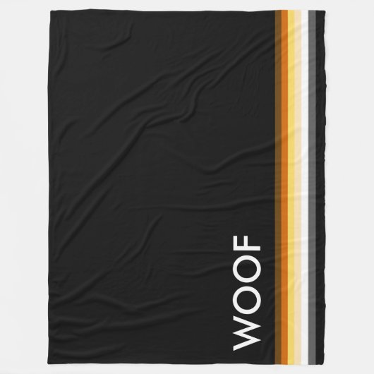 Modern Cool and Elegant Gay Beer Pride Flag WOOF Fleece Deken (Voorkant)