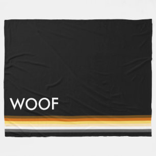 Modern Cool and Elegant Gay Beer Pride Flag WOOF Fleece Deken
