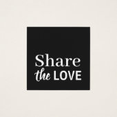 Modern Cool Blach White Beauty Salon Referral Vierkante Visitekaartjes (Voorkant)