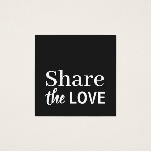 Modern Cool Blach White Beauty Salon Referral Vierkante Visitekaartjes (Voorkant)