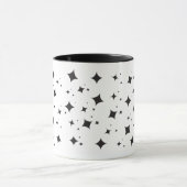 Modern Cool Black Stars Waterverven Mok (Midden)