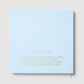 Modern Cool Blue Graduation Photo Gold Gastenboek (Achterkant)