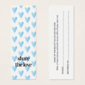 Modern Cool Blue Hearts Beauty Salon Mini Visitekaartjes (Voorkant /achterkant)