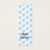 Modern Cool Blue Hearts Beauty Salon Mini Visitekaartjes (Voorkant)