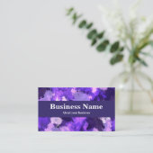 Modern Cool Blue, Paars & Roze Abstract Visitekaartje (Staand voorkant)