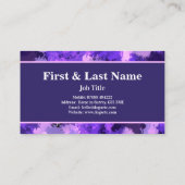 Modern Cool Blue, Paars & Roze Abstract Visitekaartje (Achterkant)