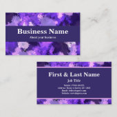 Modern Cool Blue, Paars & Roze Abstract Visitekaartje (Voorkant / Achterkant)