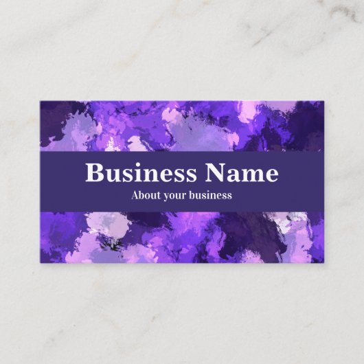 Modern Cool Blue, Paars & Roze Abstract Visitekaartje (Voorkant)