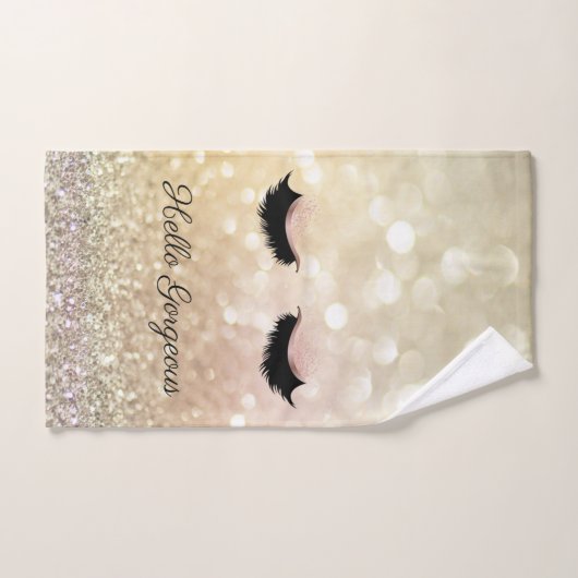 Modern Cool Bokeh, Faux Lashes Bad Handdoek (Handdoek)