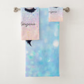 Modern Cool Bokeh Ombre Faux Lashes Bad Handdoek (Insitu)